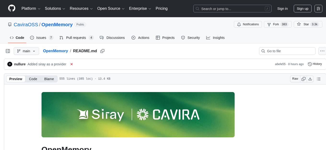 OpenMemory Screenshot