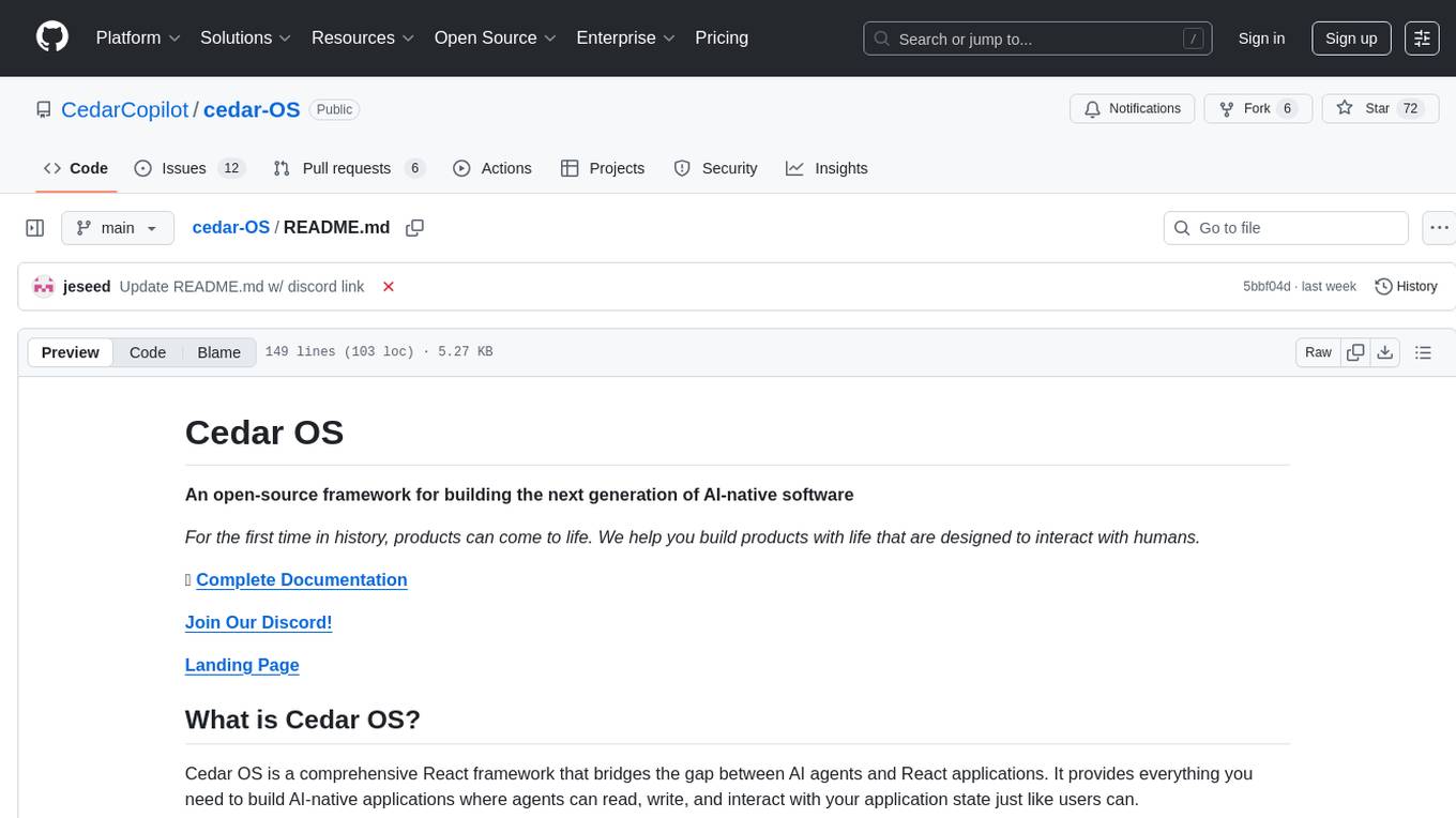 cedar-OS Screenshot