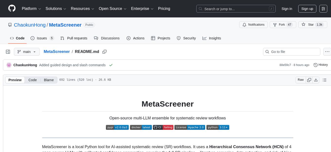 MetaScreener Screenshot