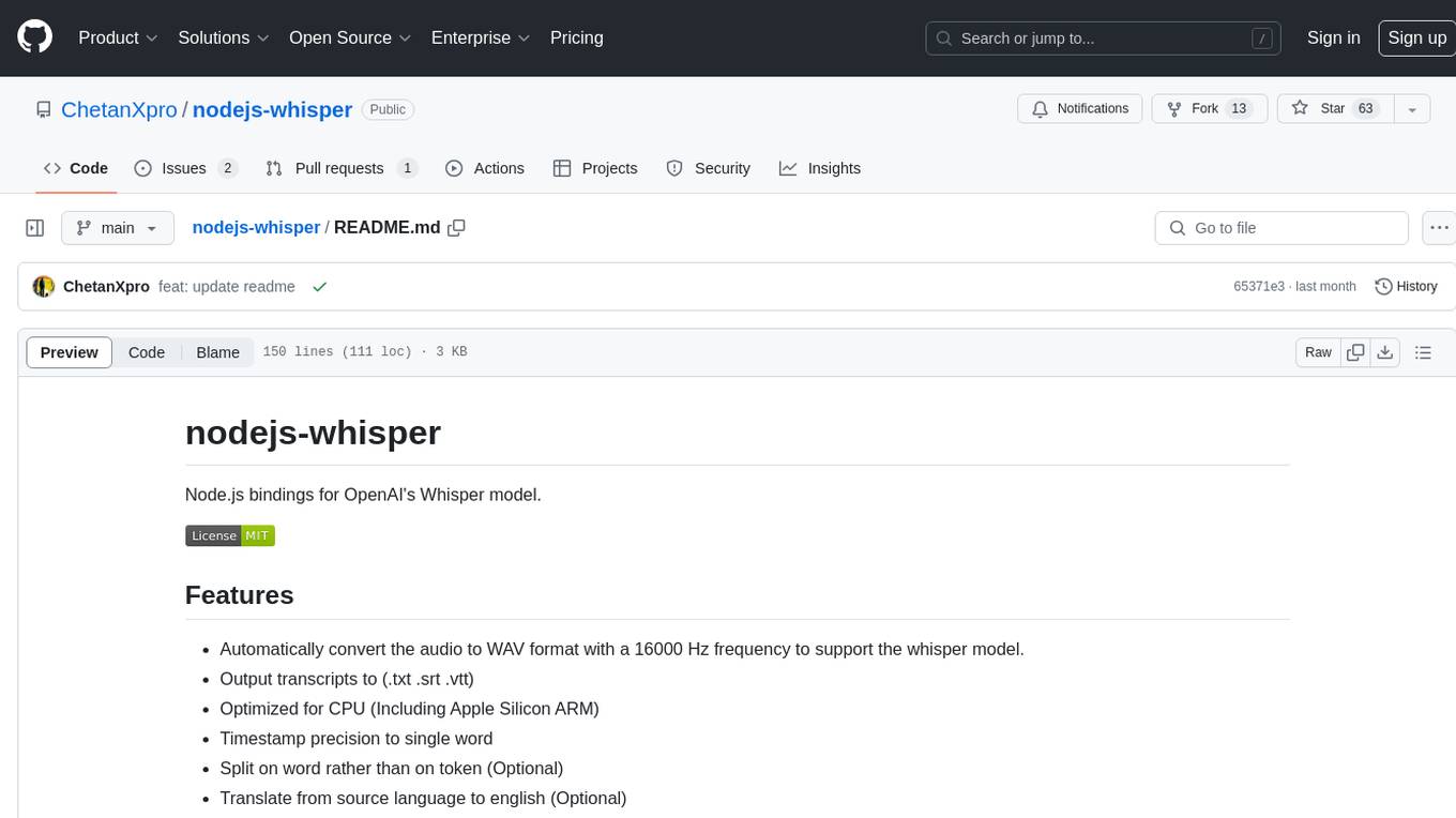 nodejs-whisper Screenshot