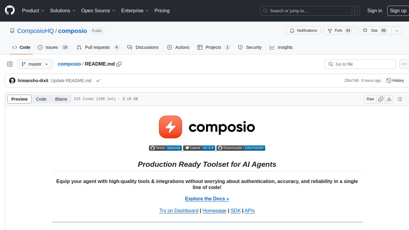 composio Screenshot