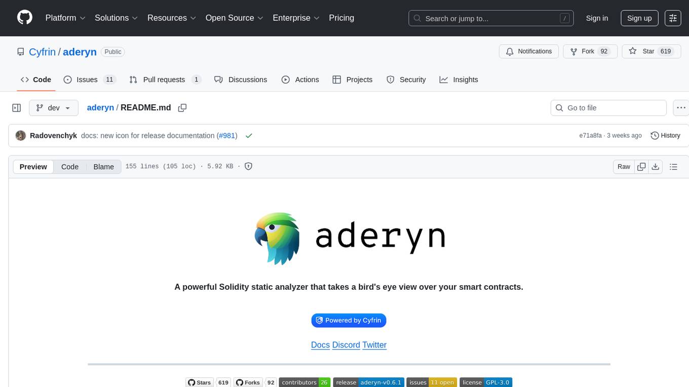 aderyn Screenshot