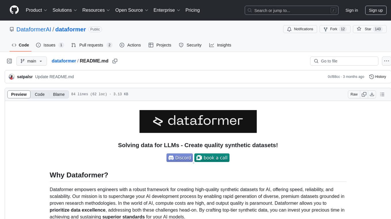 dataformer Screenshot