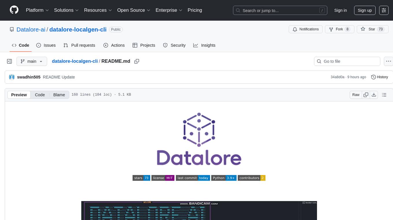 datalore-localgen-cli Screenshot