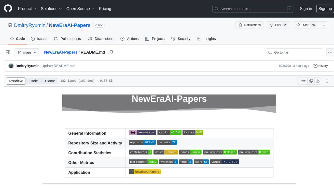 NewEraAI-Papers Screenshot