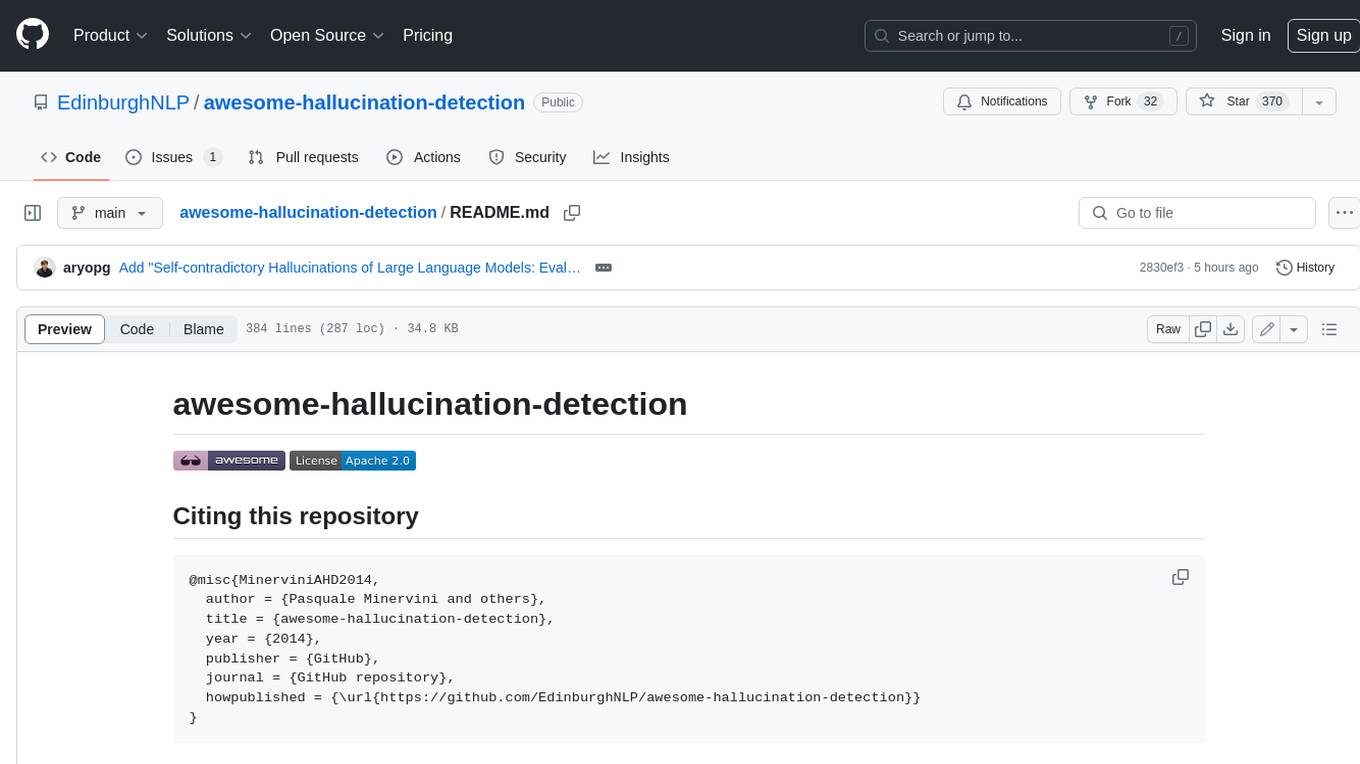 awesome-hallucination-detection Screenshot