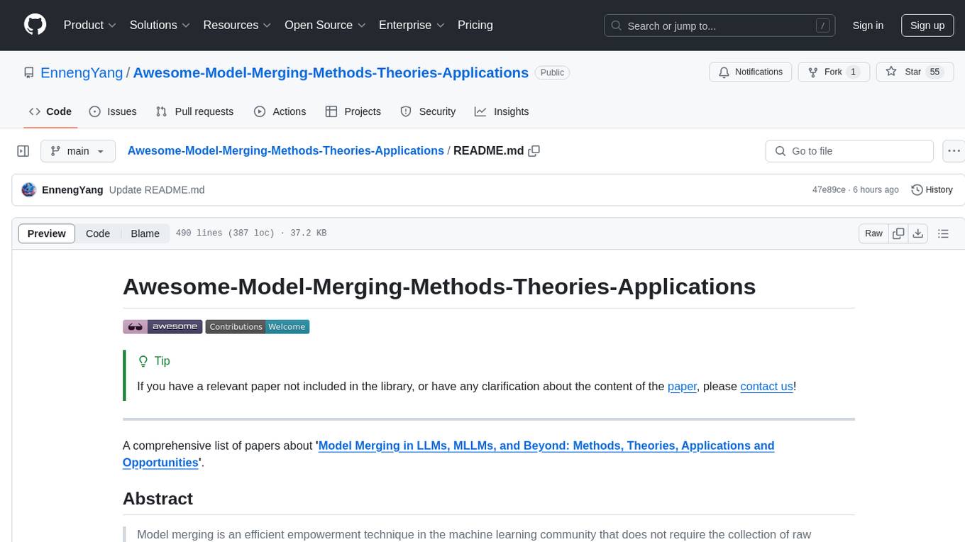 Awesome-Model-Merging-Methods-Theories-Applications Screenshot