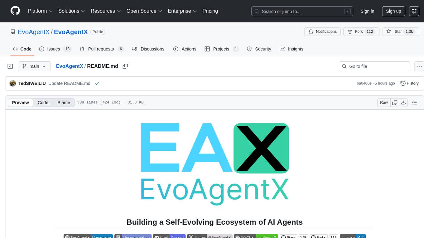 EvoAgentX Screenshot