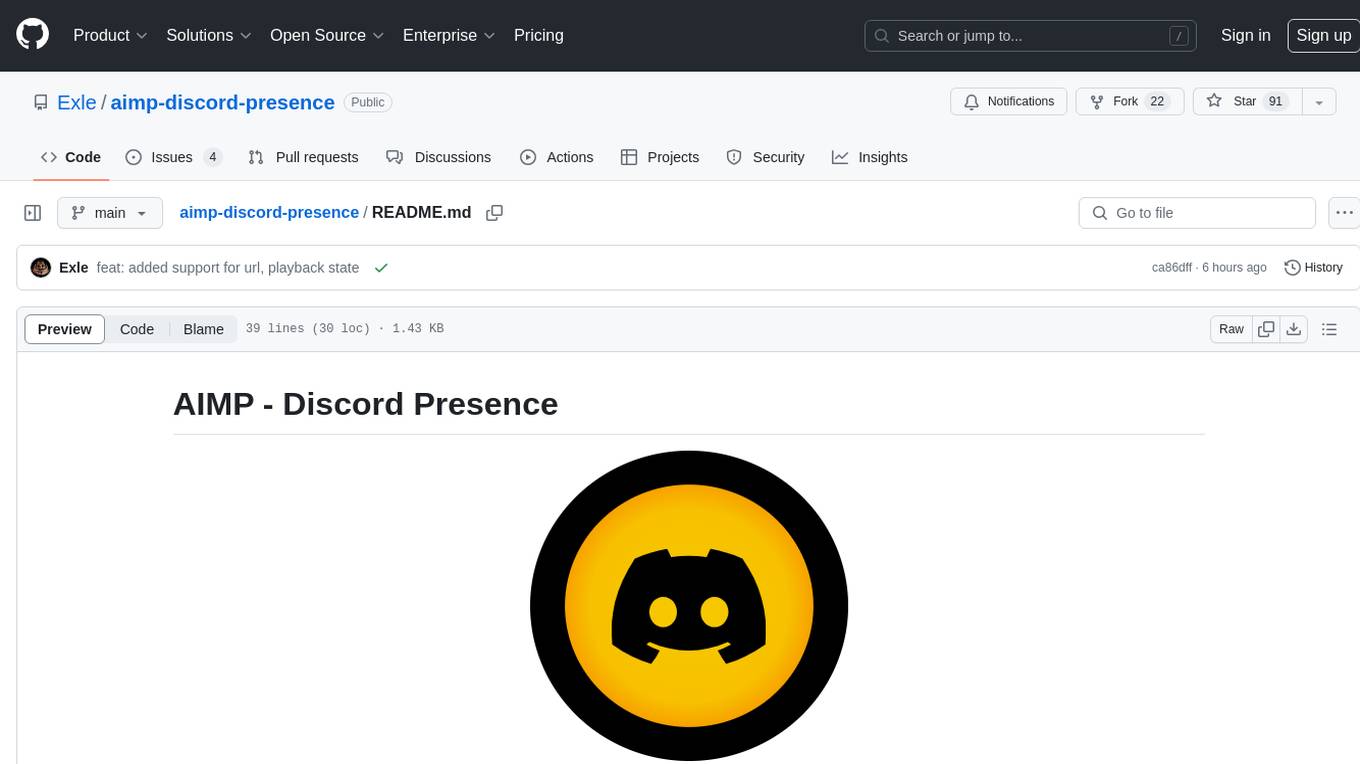 aimp-discord-presence Screenshot