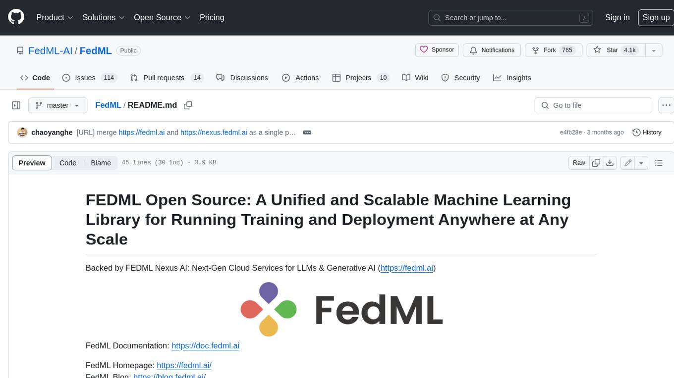 FedML Screenshot