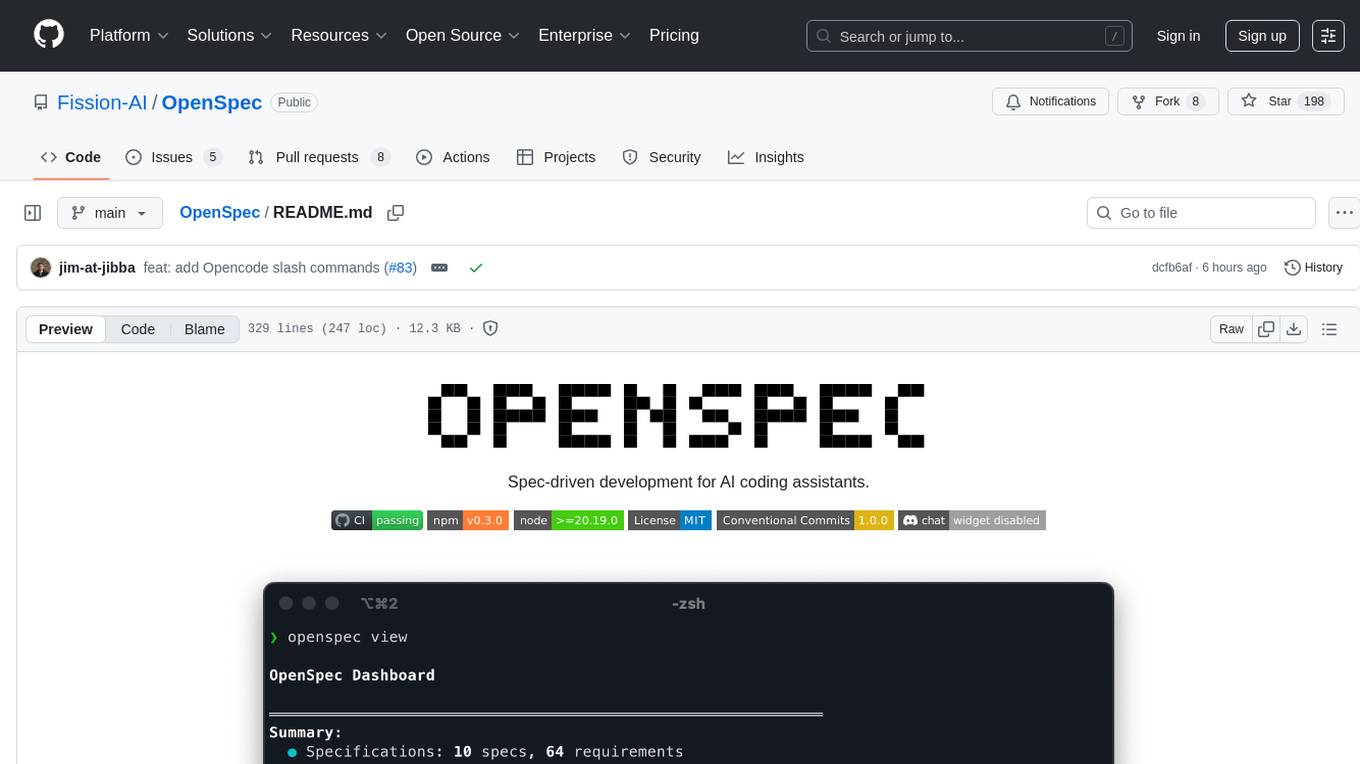 OpenSpec Screenshot
