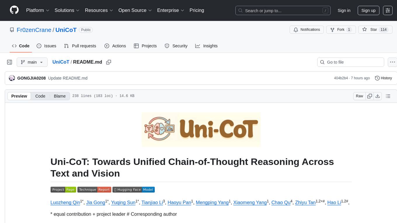 UniCoT Screenshot