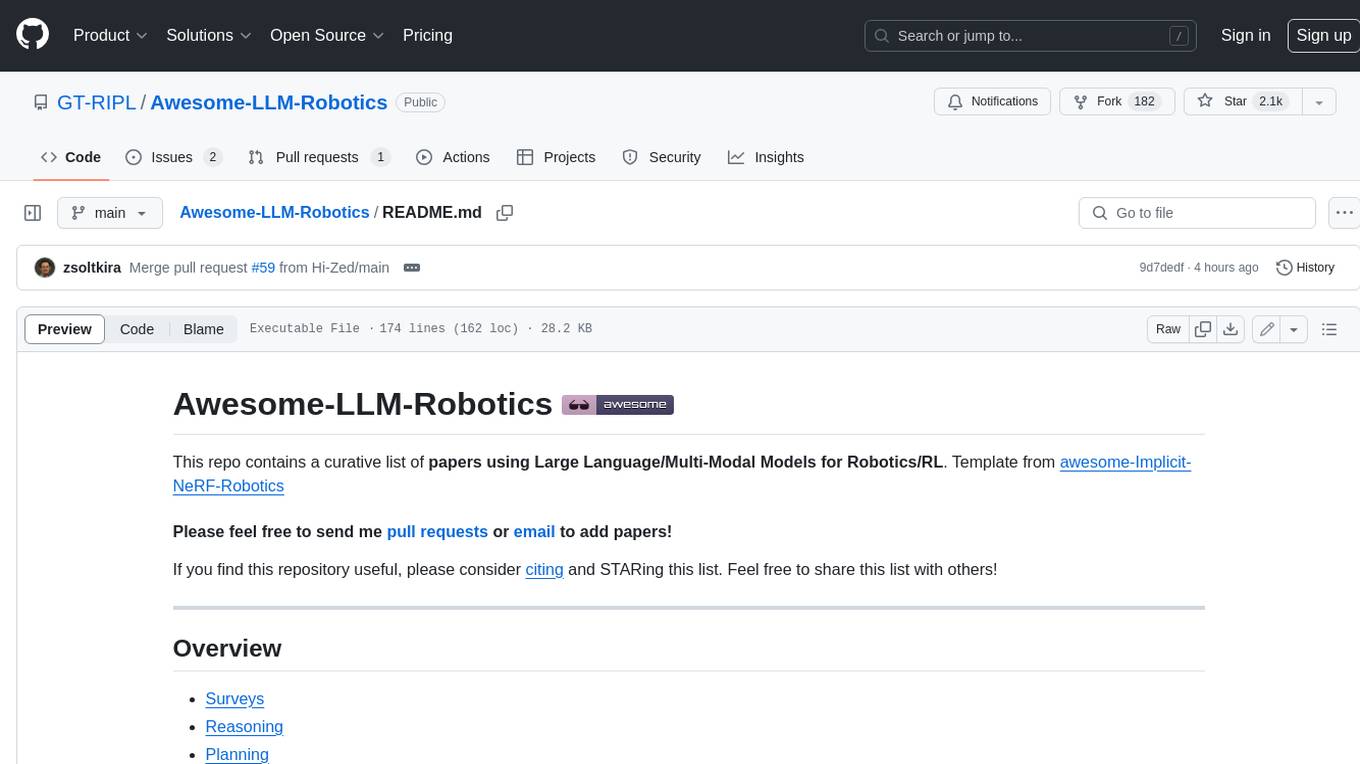 Awesome-LLM-Robotics Screenshot