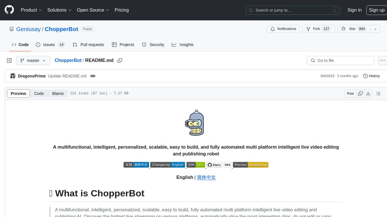 ChopperBot Screenshot