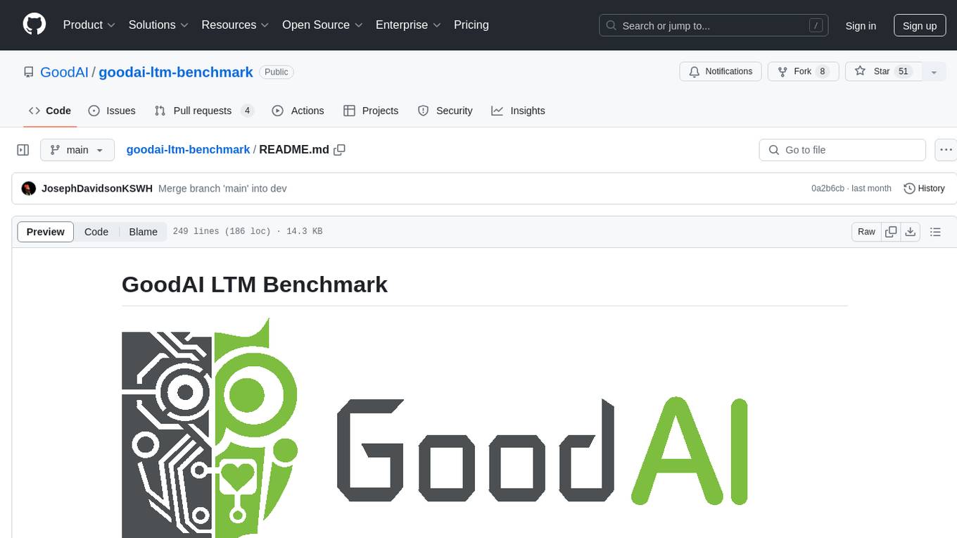 goodai-ltm-benchmark Screenshot