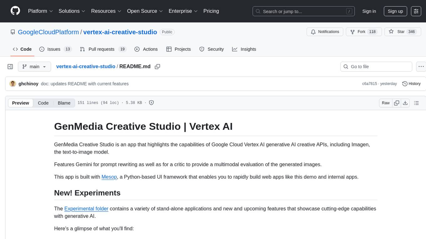 vertex-ai-creative-studio Screenshot