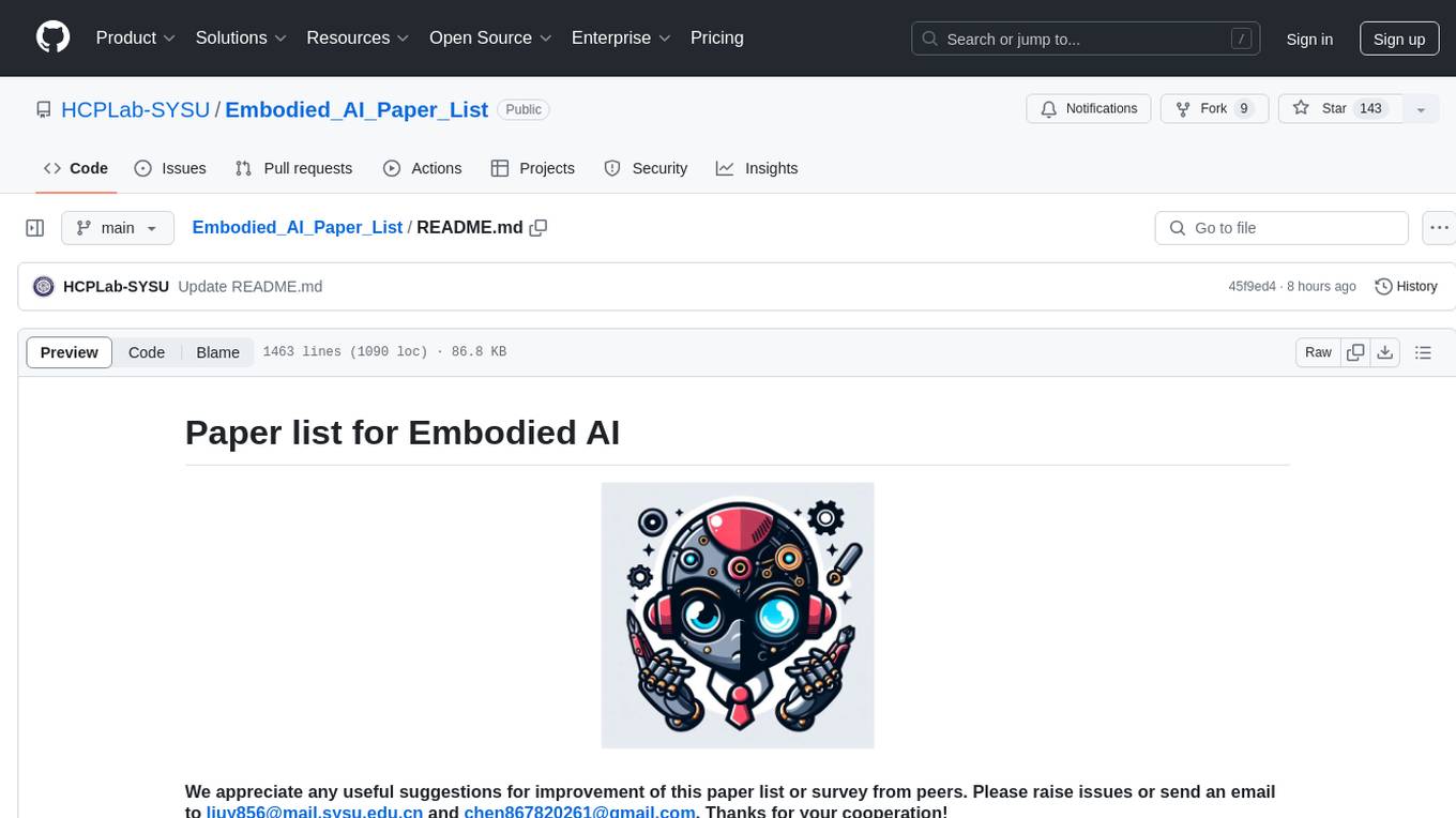 Embodied_AI_Paper_List Screenshot