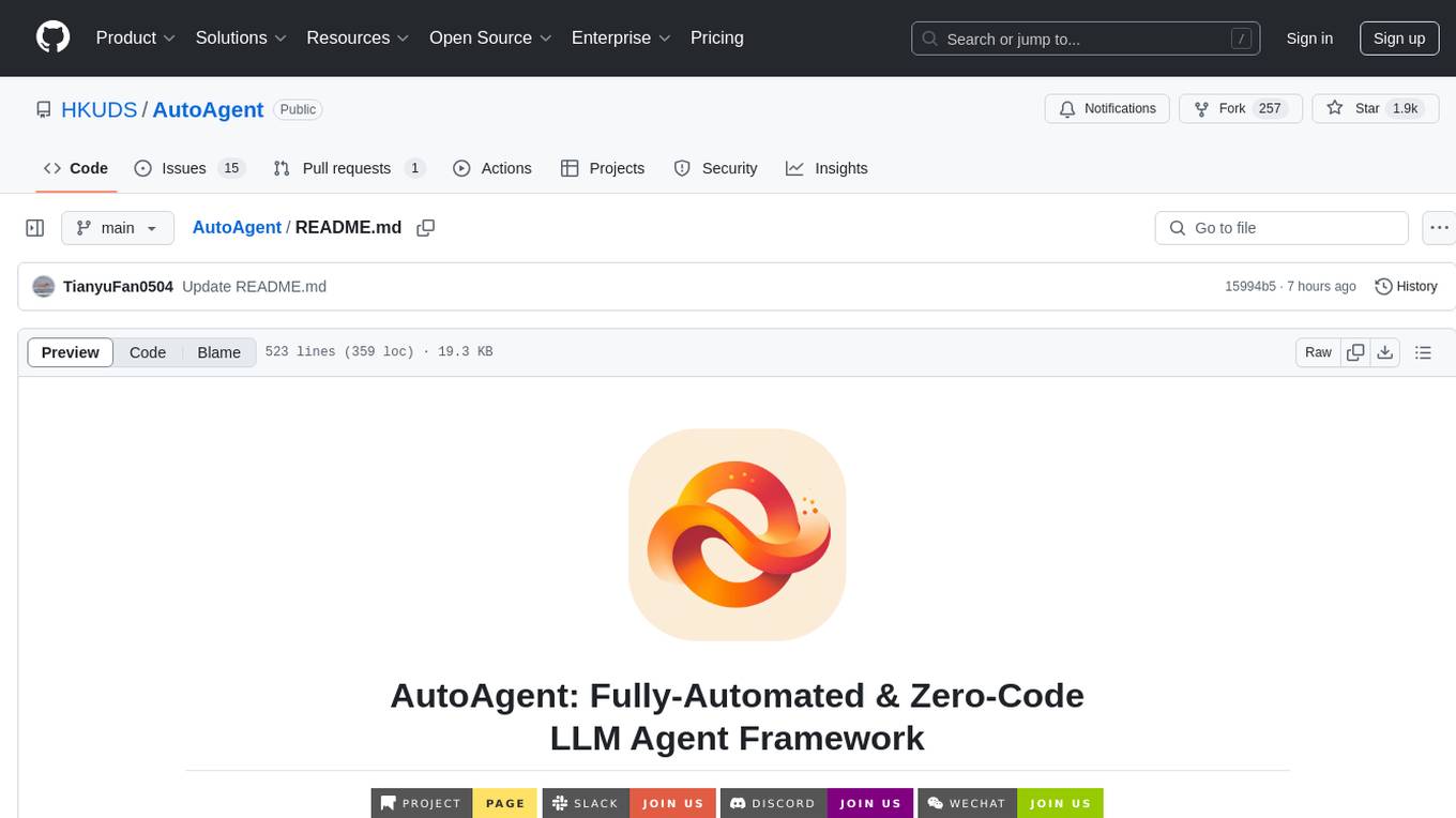 AutoAgent Screenshot