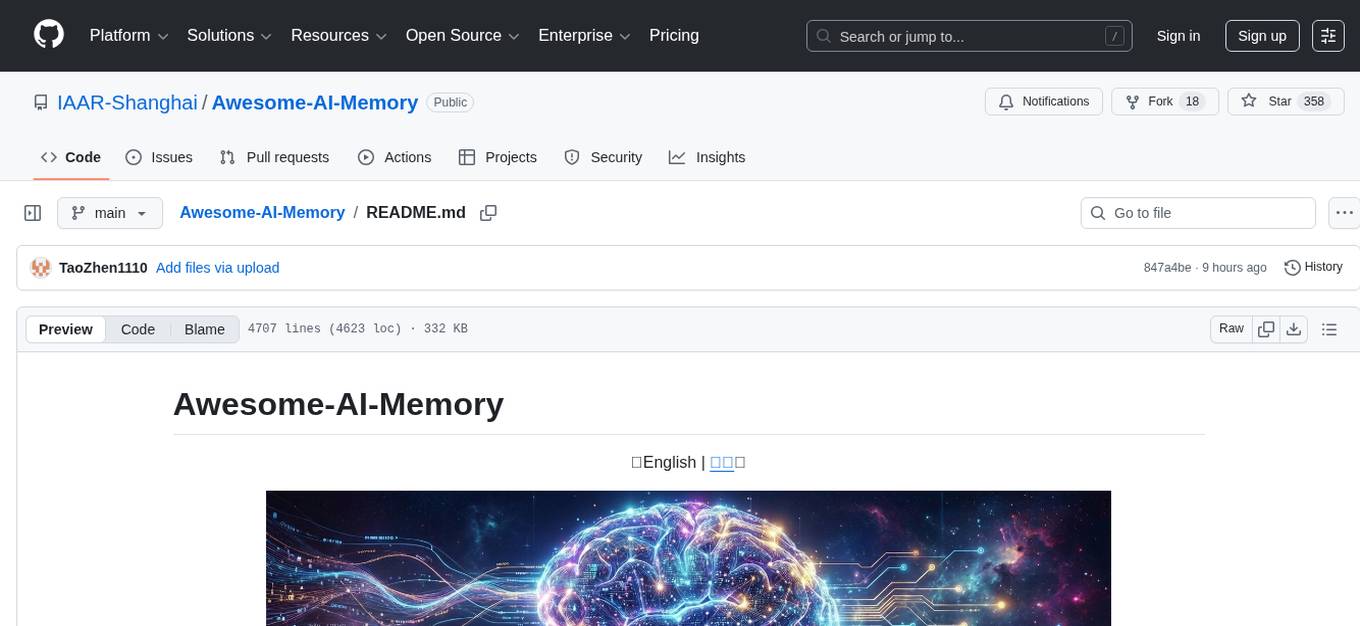 Awesome-AI-Memory Screenshot