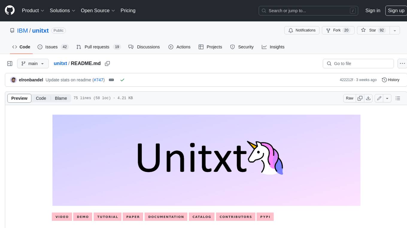 unitxt Screenshot