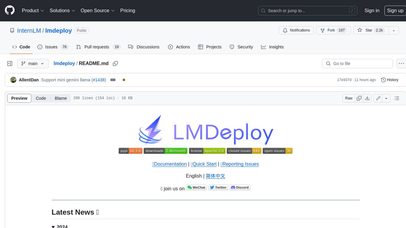 lmdeploy Screenshot