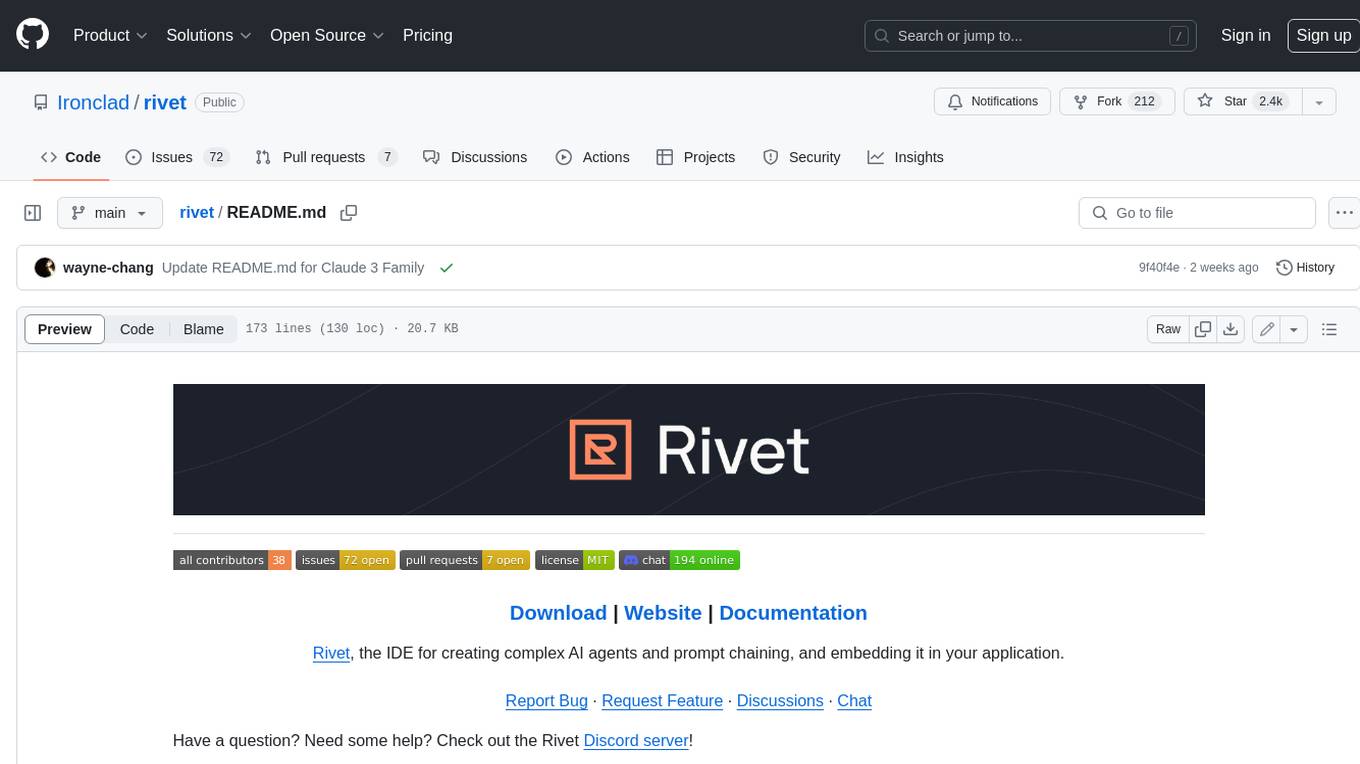 rivet Screenshot