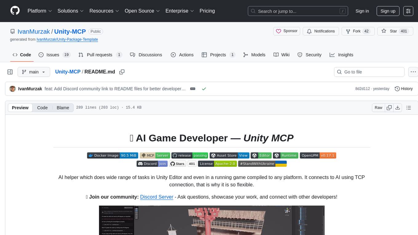 Unity-MCP Screenshot