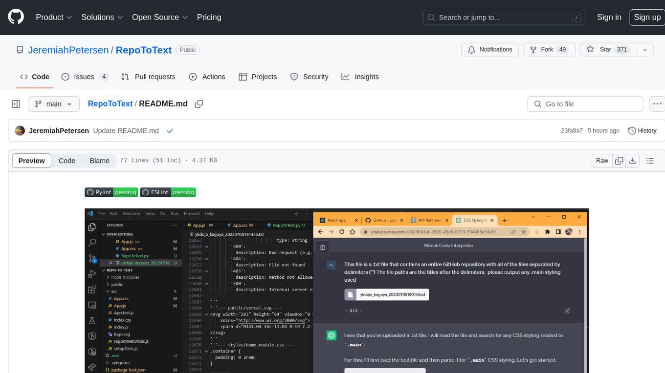 RepoToText Screenshot