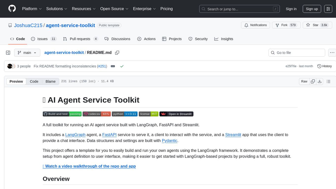 agent-service-toolkit Screenshot