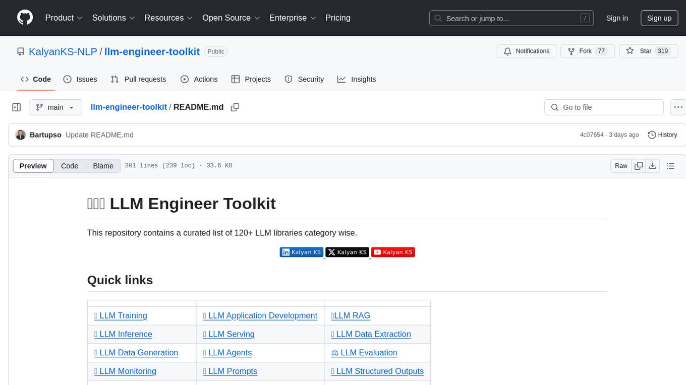 llm-engineer-toolkit Screenshot