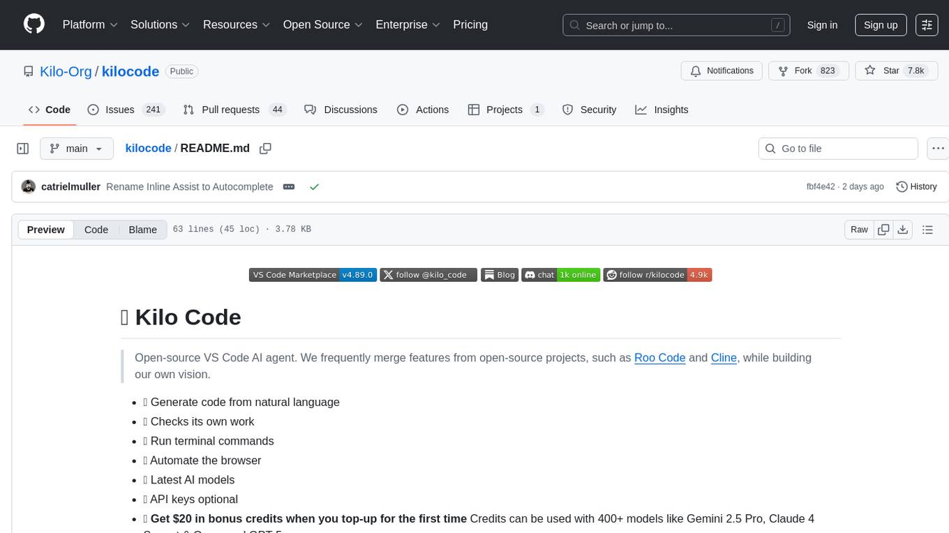 kilocode Screenshot