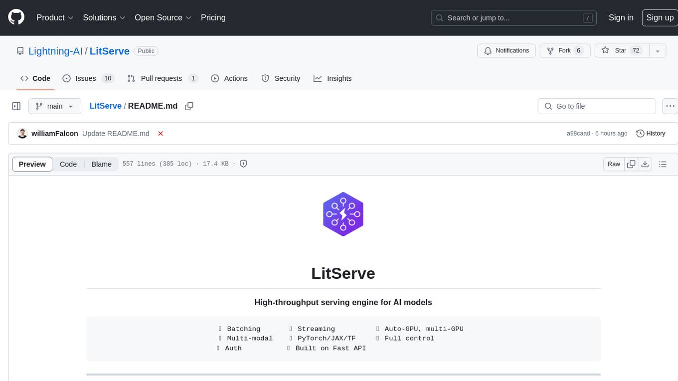 LitServe Screenshot
