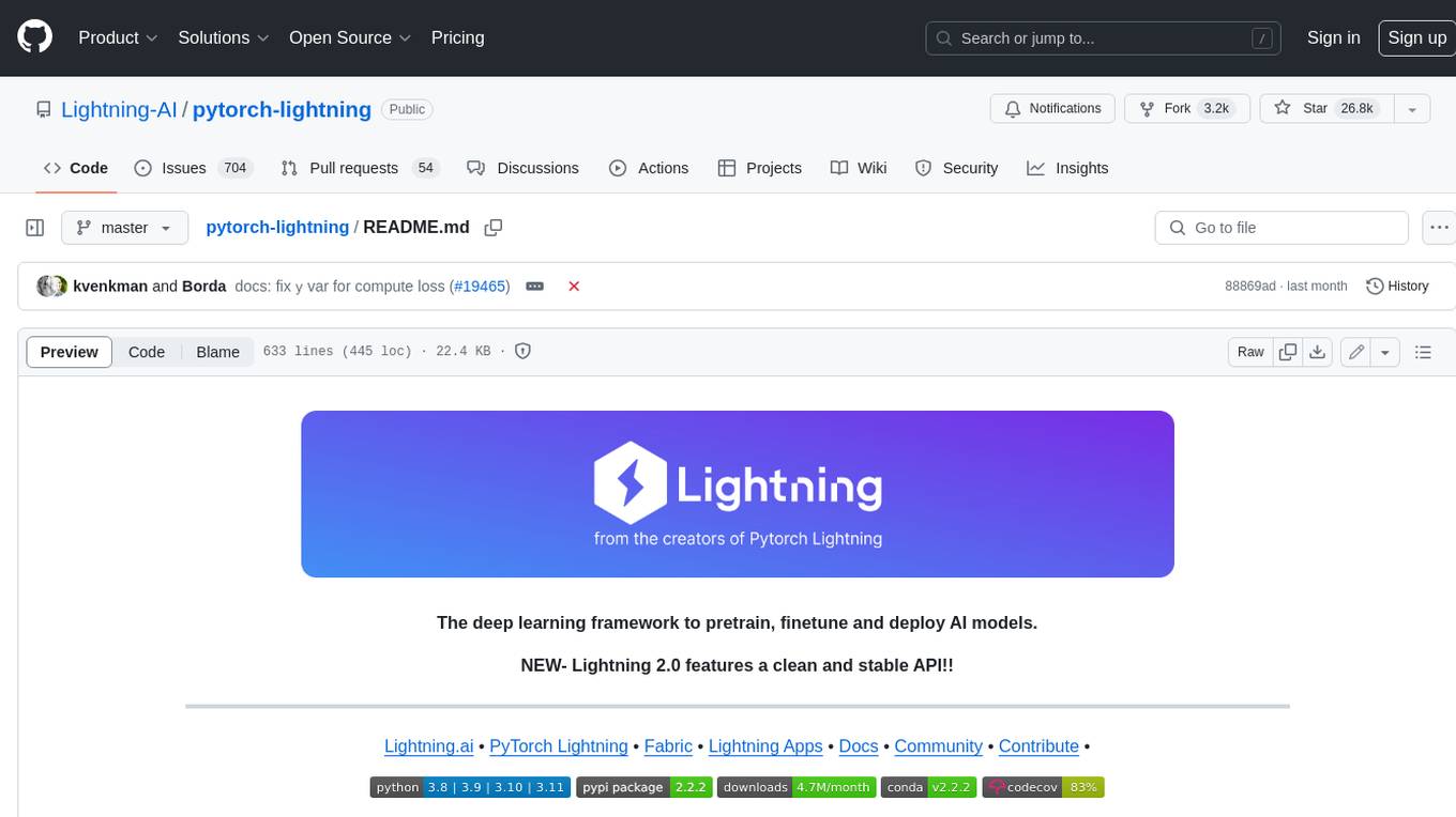 pytorch-lightning Screenshot