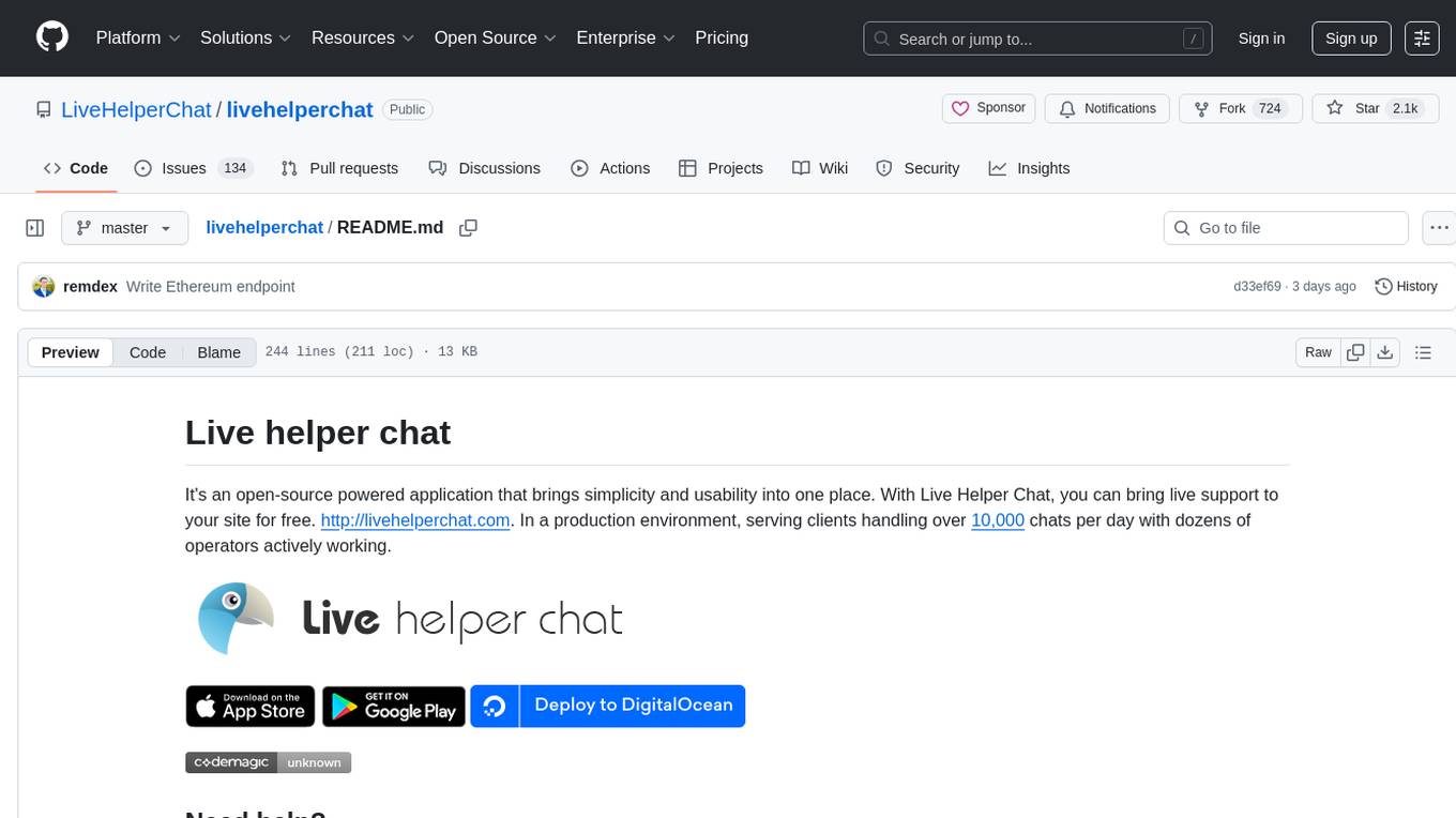 livehelperchat Screenshot