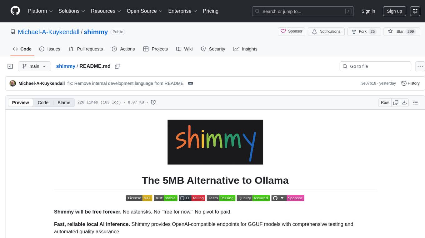 shimmy Screenshot