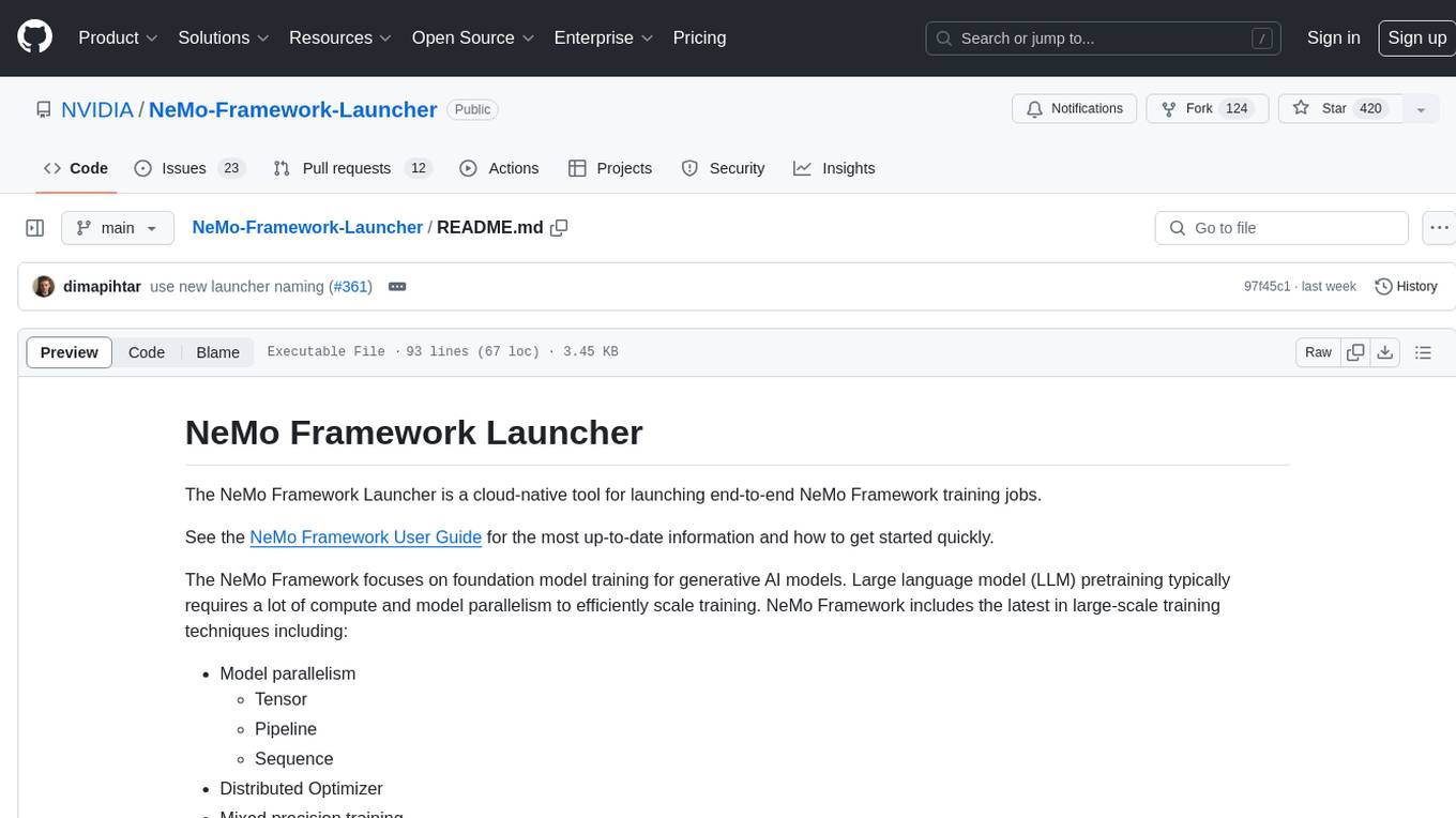 NeMo-Framework-Launcher Screenshot