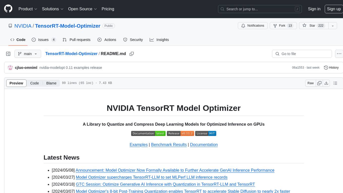 TensorRT-Model-Optimizer Screenshot