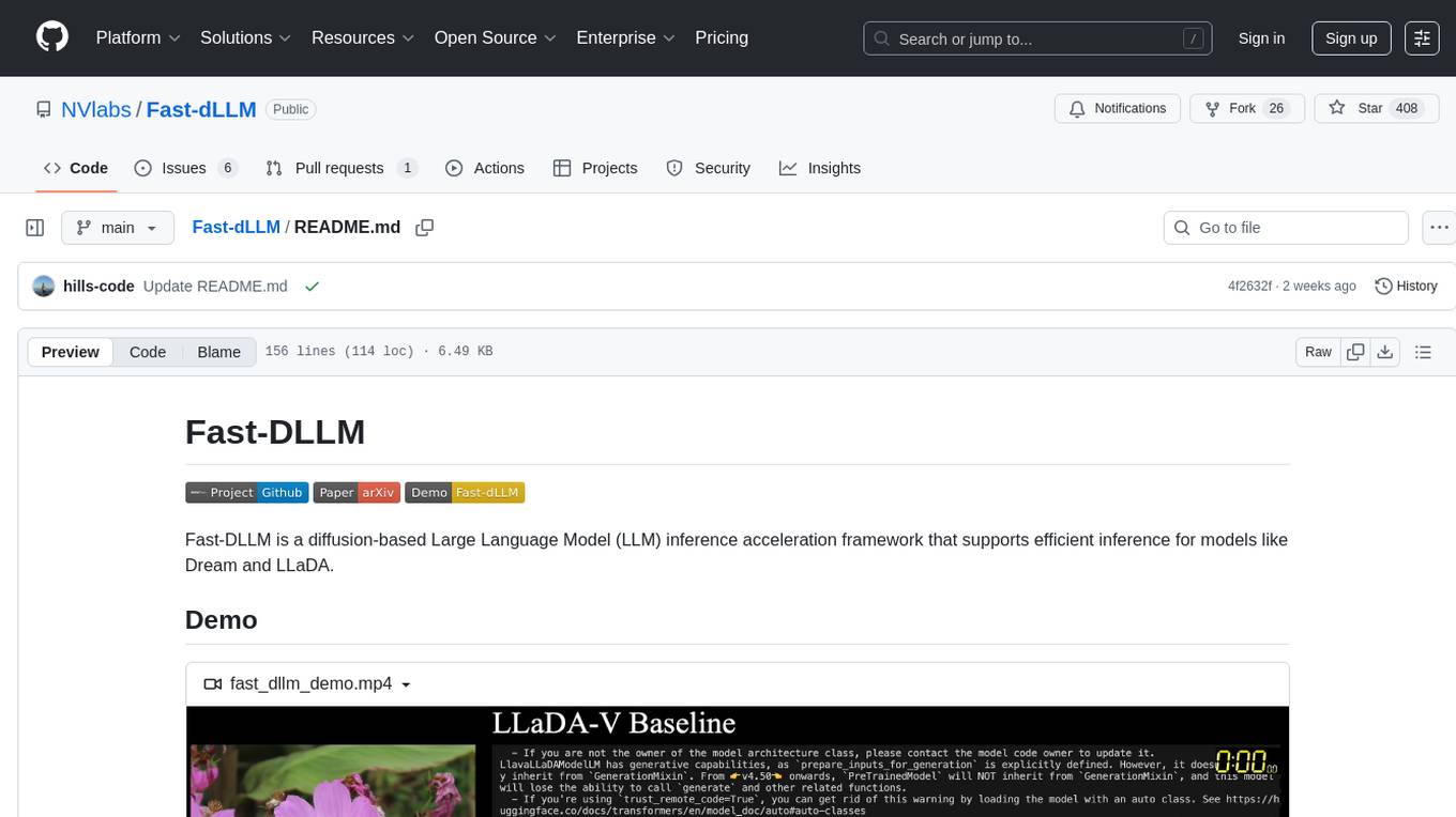 Fast-dLLM Screenshot