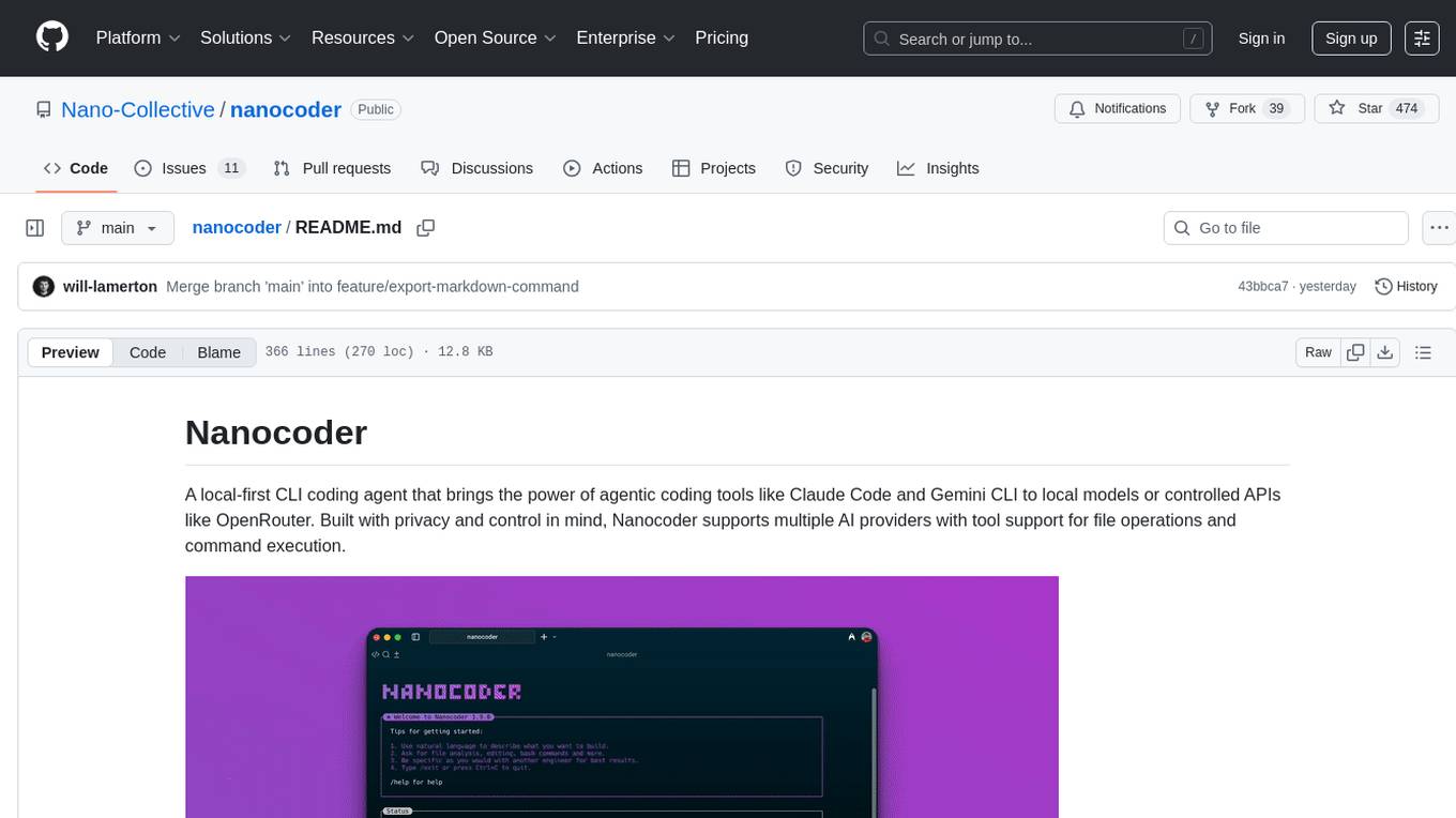 nanocoder Screenshot