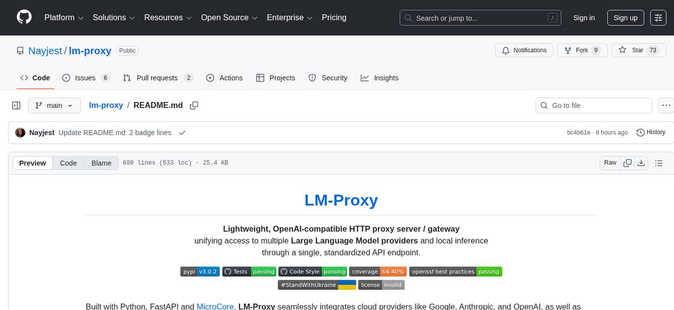 lm-proxy Screenshot