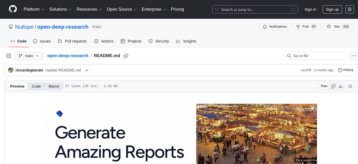 open-deep-research Screenshot