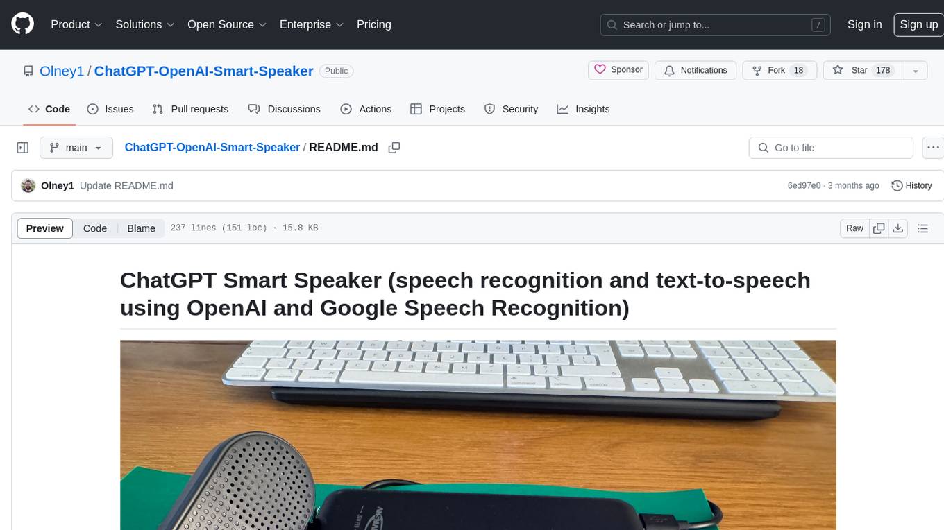 ChatGPT-OpenAI-Smart-Speaker Screenshot