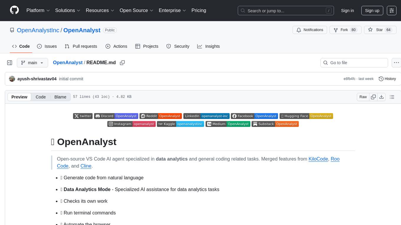 OpenAnalyst Screenshot