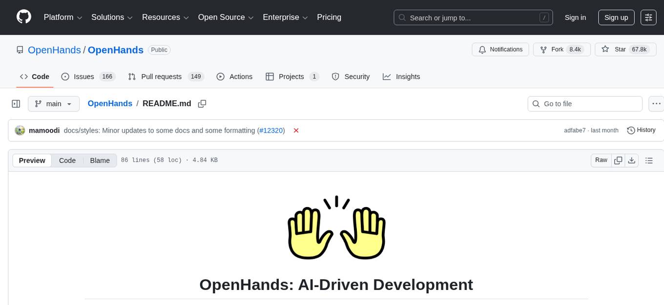 OpenHands Screenshot