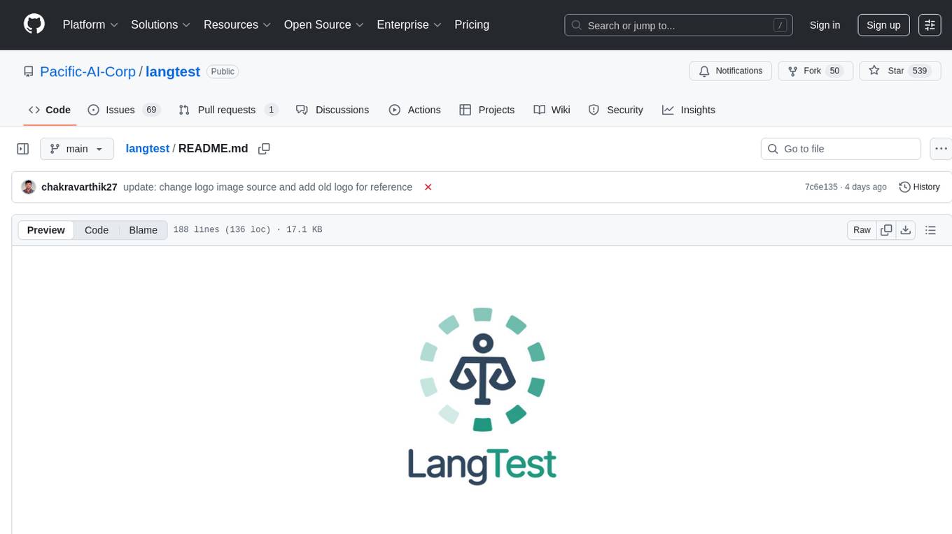 langtest Screenshot