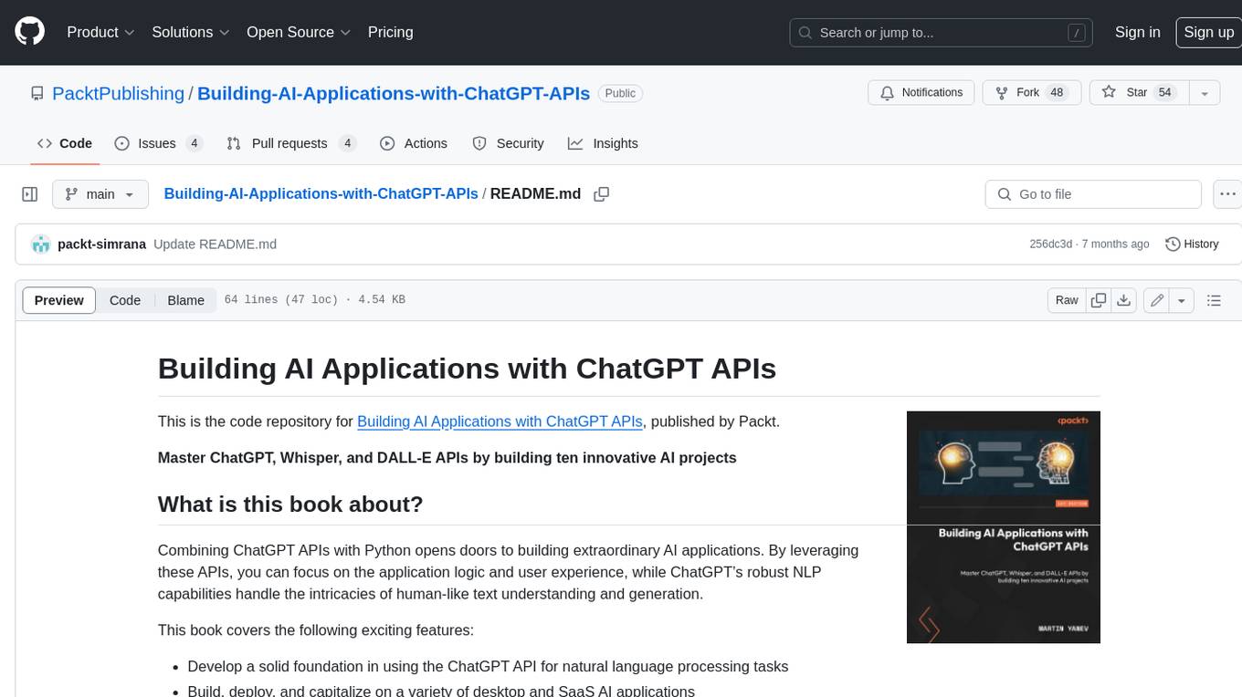 Building-AI-Applications-with-ChatGPT-APIs Screenshot