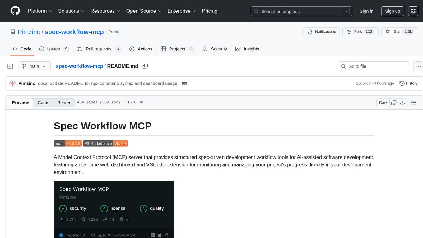 spec-workflow-mcp Screenshot