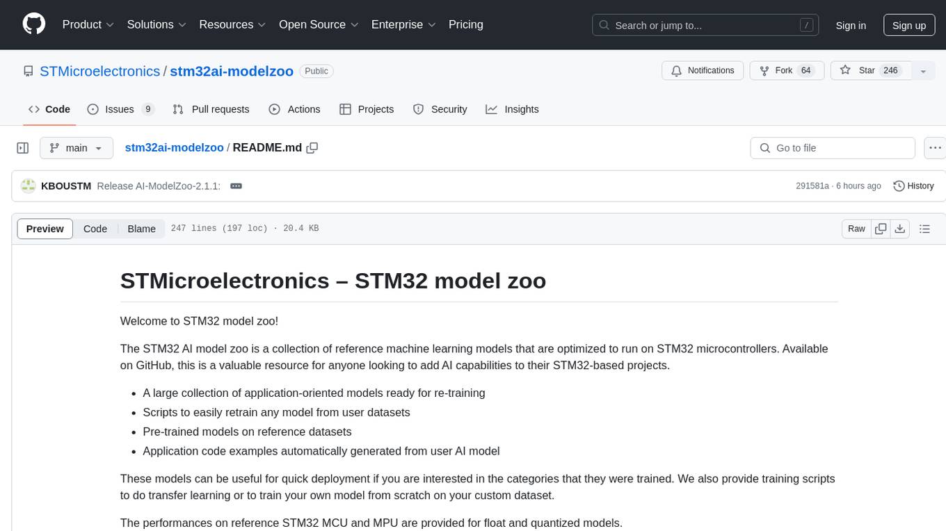 stm32ai-modelzoo Screenshot