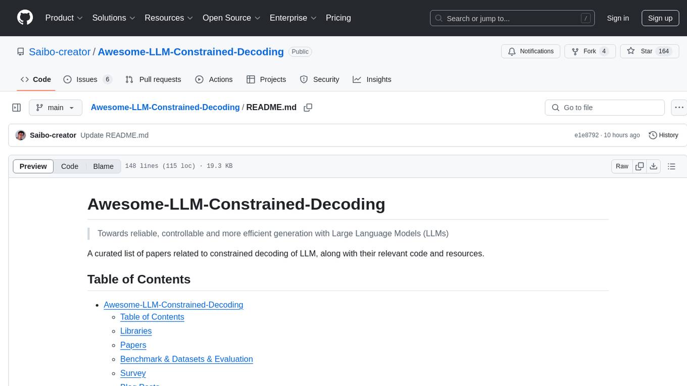 Awesome-LLM-Constrained-Decoding Screenshot