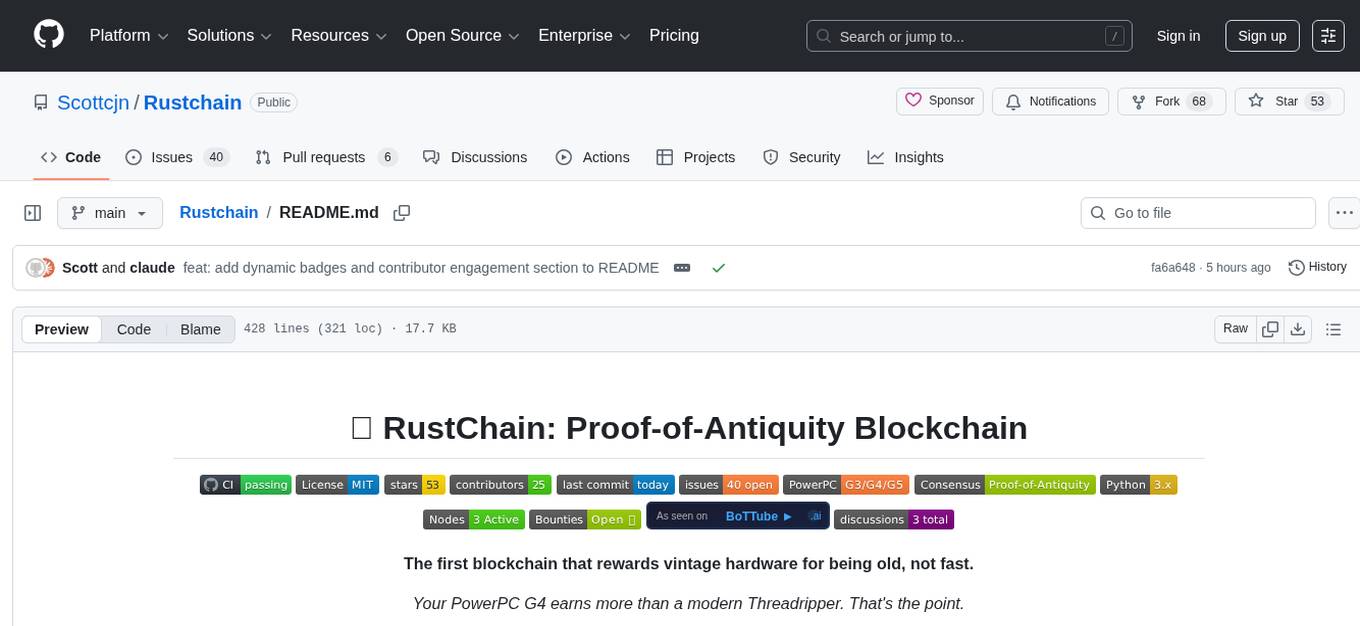 Rustchain Screenshot